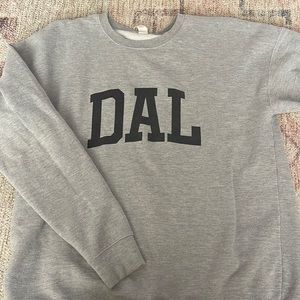 Grey “DAL” as in Dallas sweatshirt size large